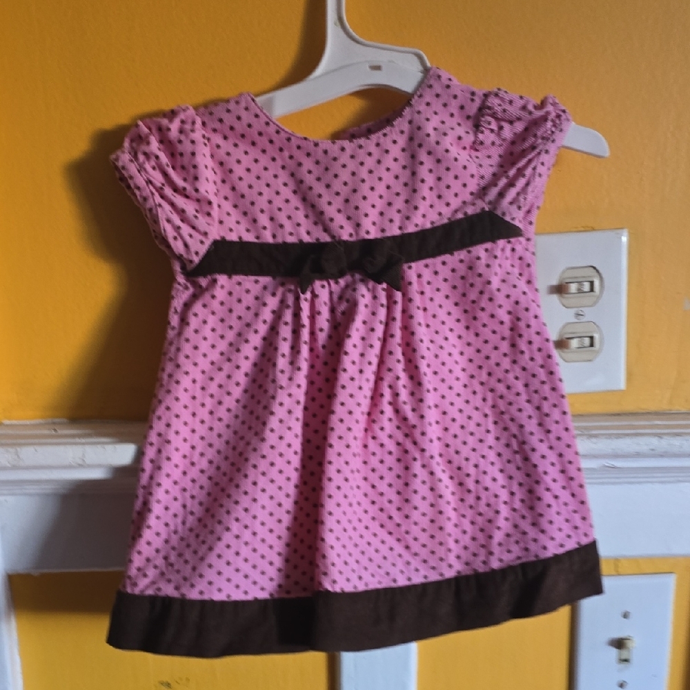 Gymboree Pink and White Pleated Sundress with Flutter Cap Sleeves